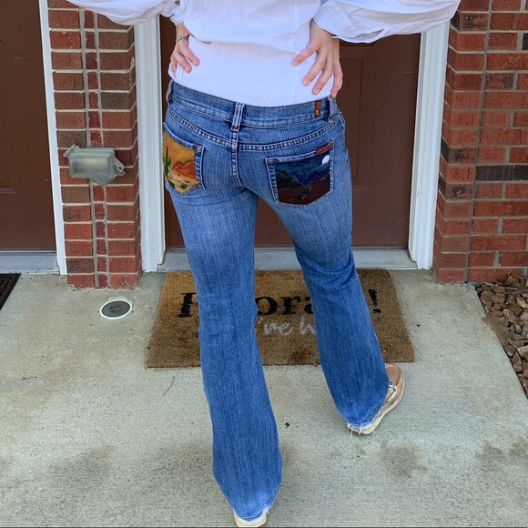 custom paint 7FAMK jeans - Picture 5 of 7